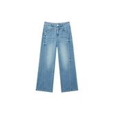 Women's Cooling High-Waist Straight-Leg Jeans